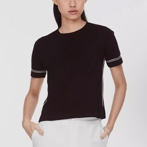 Black edgy knit top